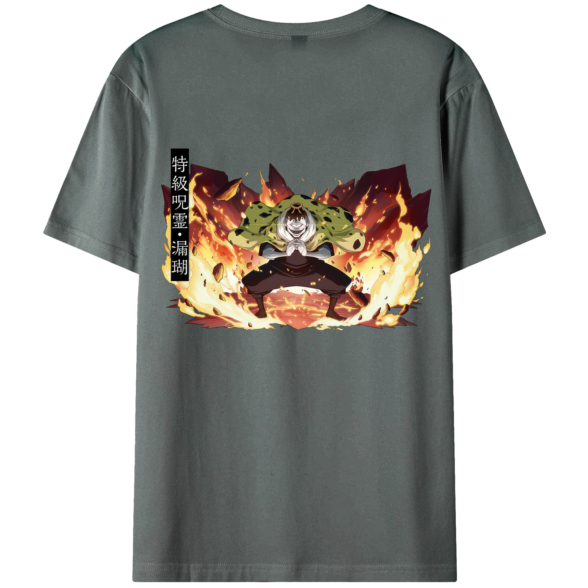 （画像用） 呪術廻戦 Jujutsu Kaisen 綿100％ メンズ半袖Tシャツ（バックプリント） 通気性